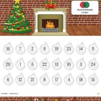 Adventkalender-Sujet: Kamin & Weihnachtsbaum © echonet communication GmbH