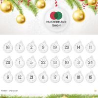 Adventkalender-Sujet: Tannenzweige & Kugeln © echonet communication GmbH