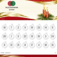 Adventkalender-Sujet: Weihnachtsmuster mit 2 Kerzen © echonet communication GmbH