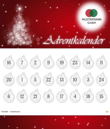 Adventkalender-Sujet: Roter Glitzerhintergrund © echonet communication GmbH