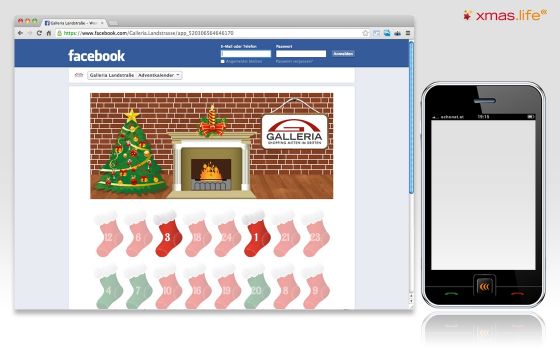 Galleria Einkaufszentrum / Facebook-App © echonet communication GmbH