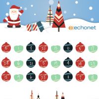 Adventkalender-Sujet: Illustration Weihnachtsmann und Schneelandschaft © echonet communication GmbH Adventkalender-Sujet: Illustration Weihnachtsmann und Schneelandschaft © echonet communication GmbH