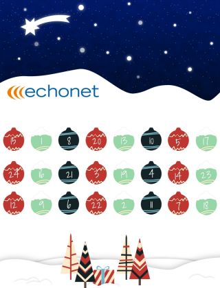 Adventkalender-Sujet: Sternenhimmel mit Sternschnuppe © echonet communication GmbH