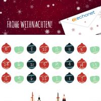 Adventkalender-Sujet: Dunkelroter Himmel mit Sternen © echonet communication GmbH